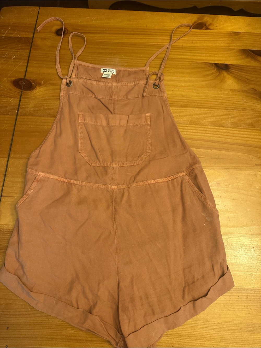 Billabong Rusty Rose Short Overalls with Front Pocket
